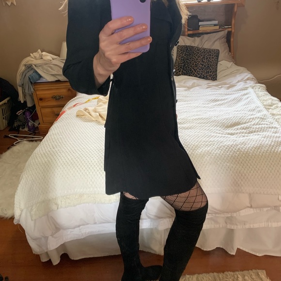 Black Blazer Dress Size 9 Smart Set 99s Retro - Picture 3 of 13